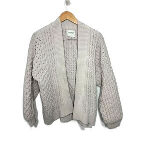 Abercrombie & Fitch Cream Cable Knit Cardigan